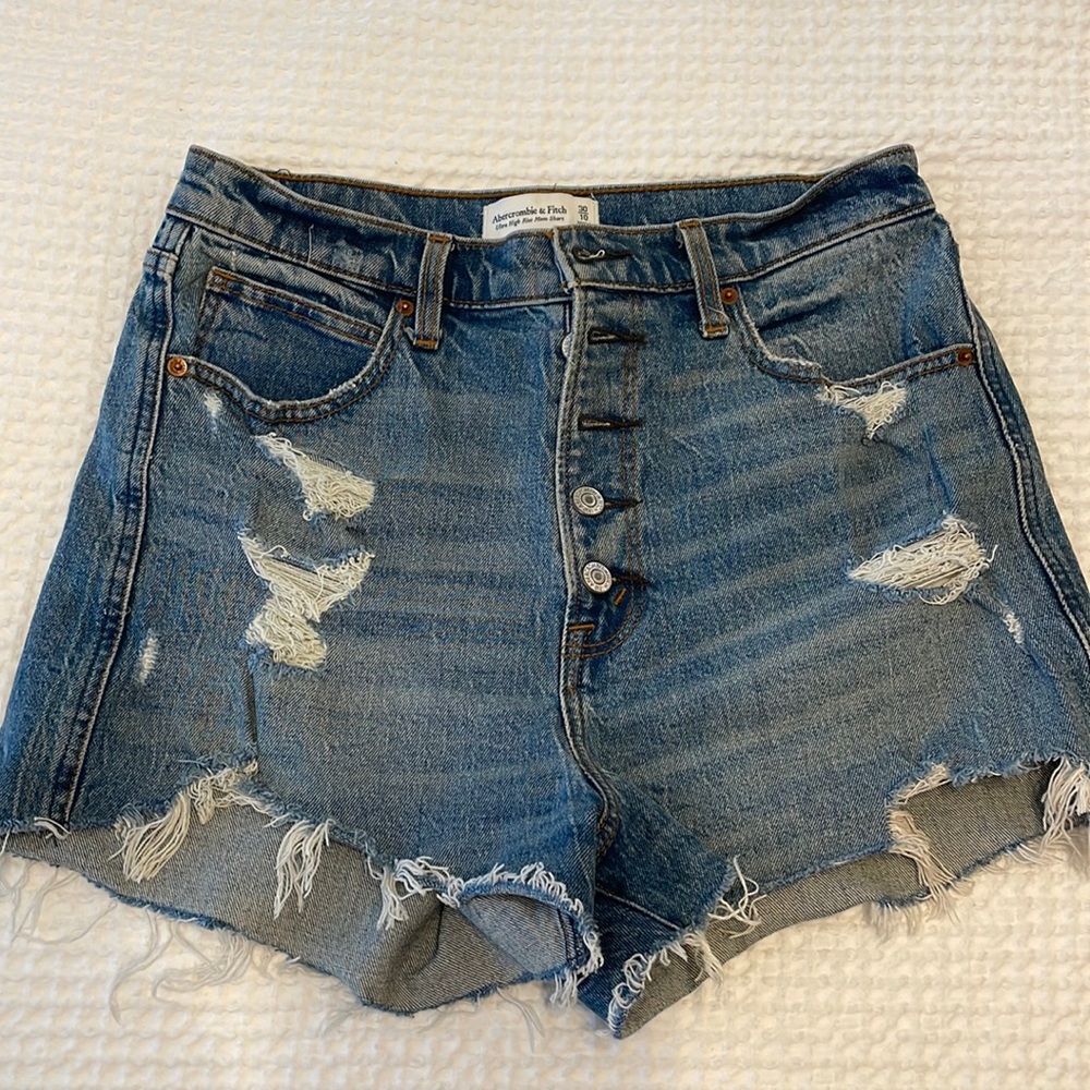abercrombie & fitch jean shorts